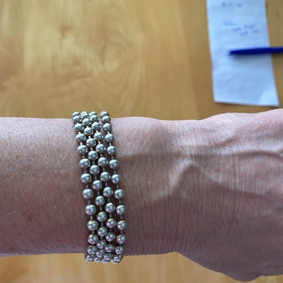 Sterling Silver Beaded necklace/bracelet - Picture 1 of 5